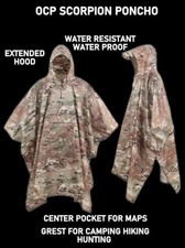NEW WATERPROOF OCP SCORPION MILITARY PONCHO WET WEATHER SHELTER HALF