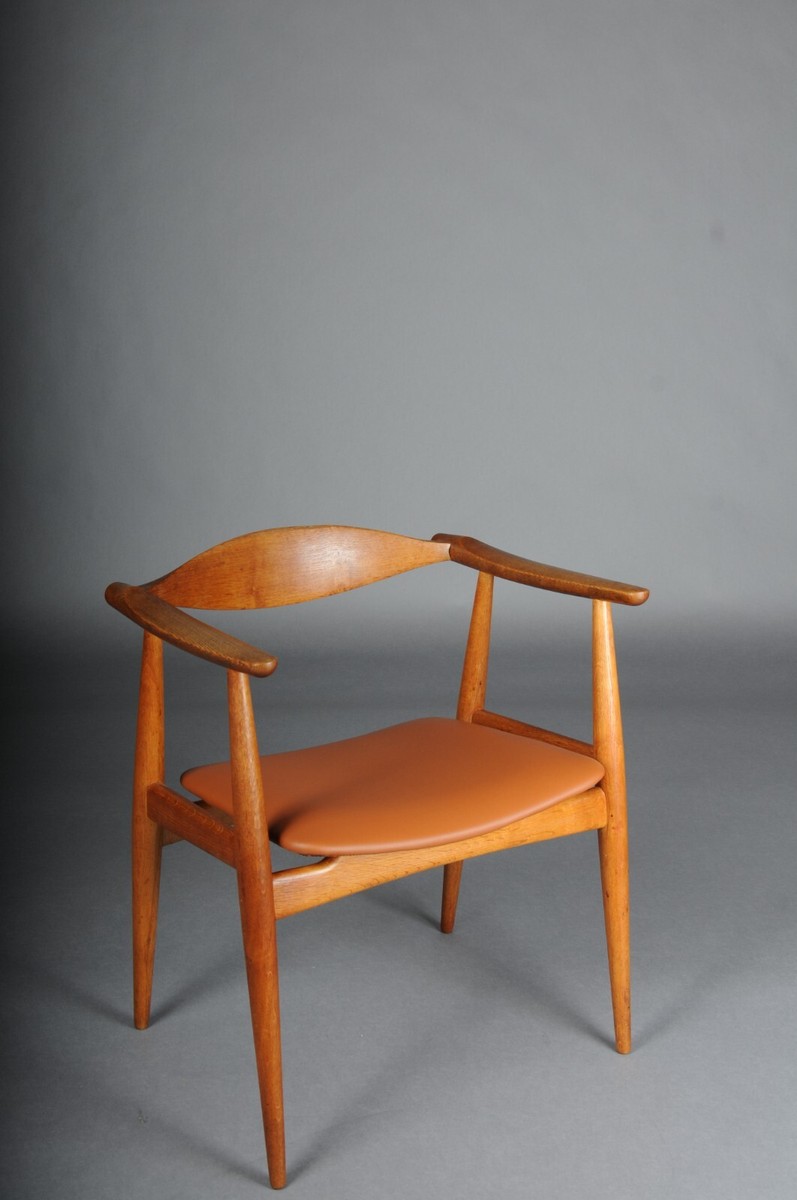 Hans J. Wegner. Armchair, Teak/Leather, Model CH-35, Carl Hans J. Wegner. Armchair, Teak/Leather, Model CH-35, Carl