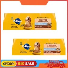 Pedigree Chopped Ground Dinner Chicken  Bacon Variety Pack Wet Dog Food,24 Pack