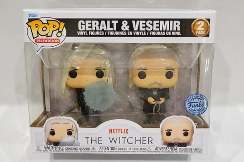 Funko Pop! Geralt & Vesemir of The Witcher Special Edition 2-Pack NEW NIB    c19