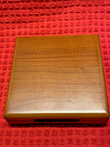 VINTAGE Wooden Coin Presentation Display Box for Coin Capsules BAG 2-48