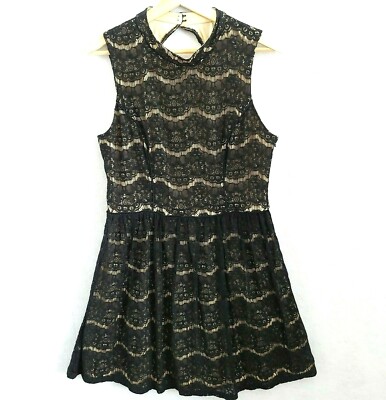 city triangles floral lace dress City Triangles Yellow Floral Mini Dress Size S