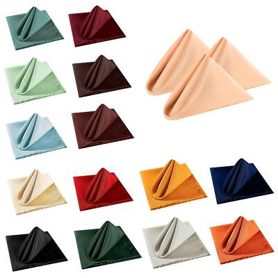 10-100 Uni Polyester Baumwolle Servietten Esszimmer Handtuch Servietten Tuch Party Servietten