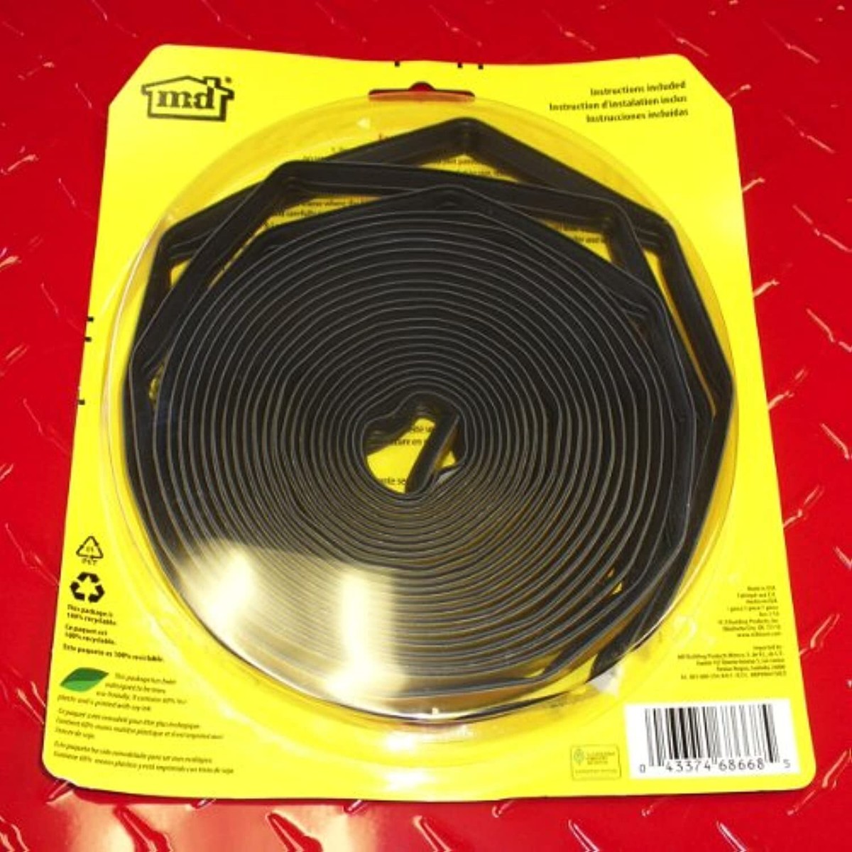 MD Building Products 68668 1/2-Inch by 20-Feet Silicone Door Seal
