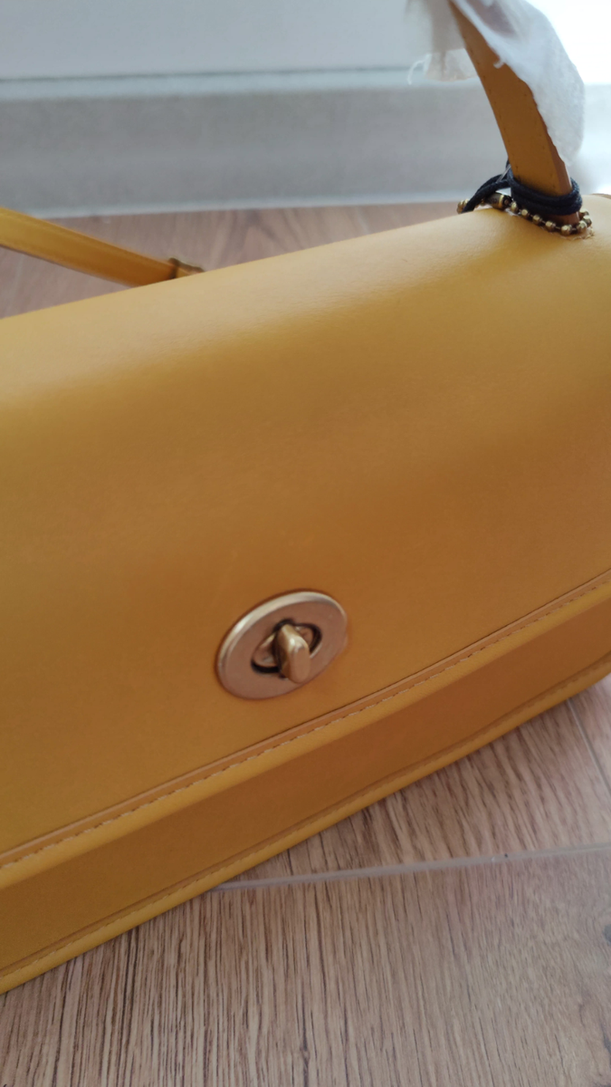 NWT 1941 129 Coach Yolk Clutch Turnlock yellow Final Price | eBay
