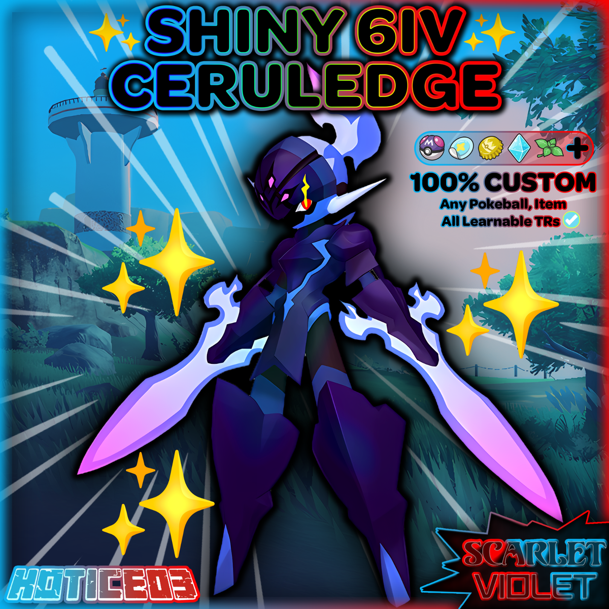 Shiny Ceruledge Pokemon Shiny Ceruledge (6IV) Raid Battle Build For ...
