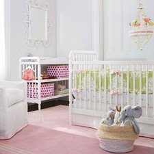 Serena  Lily Kate Bedding Changing Pad Cover Girls White Green Pink Soft New