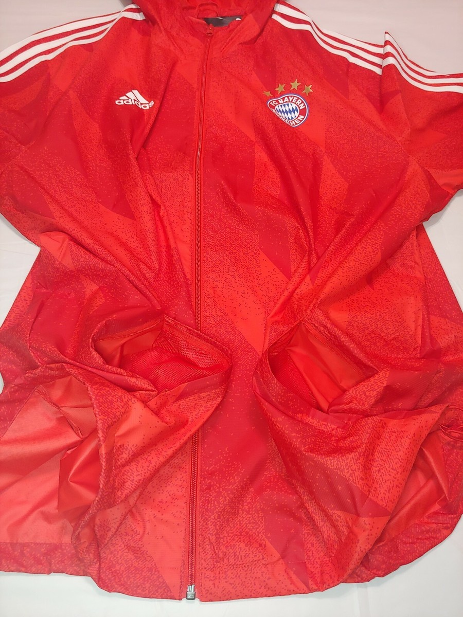 adidas FCB FC Bayern MUNCHEN Windbreaker Red Jacket Large FR3964