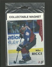 Mike Ricci Colorado Avalanche 1996 Maggers Die-Cut Magnet Set MIP