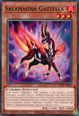 1X NM Salamangreat Gazelle - LD10-EN008 - Common 1st Edition