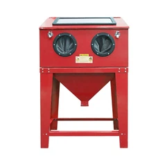 90 GAL Sand Blast Abrasive Sandblaster Cabinet with Gun,Hose,Gloves,Nozzles Red