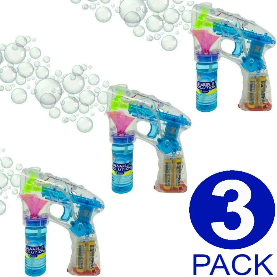 Пузырьковый пистолет SkyCo — набор из 3 предметов пузырьковая машина для детей — прозрачный пузырьковый удар - Изображение 2 из 3