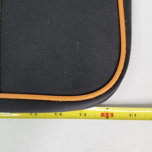 Microsoft Laptop Bag Neoprene Soft Case 2 Handles Zipper Orange Piping 17x12x1 - Picture 10 of 13