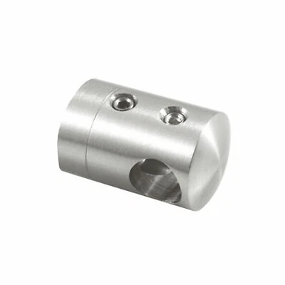 Querstabhalter rechtes Endstück Edelstahl für 12 mm Querstangen Anschluß Flach