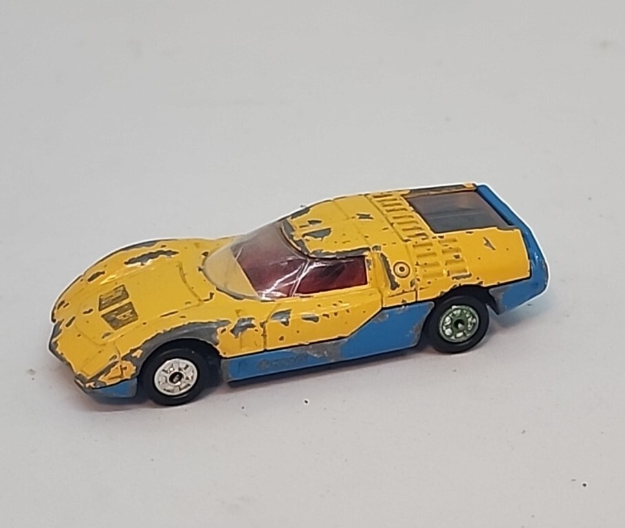 Vintage 1974 mazda rx 500 tomica diecast car yellow blue