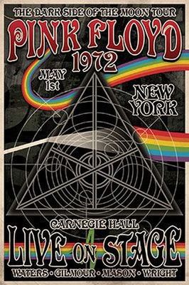 Pink Floyd Dark Side of the Moon Tour Poster 24x36 Reproduktion