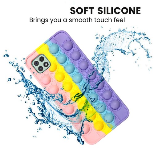 Pop Case for Samsung Galaxy A22 5G, Fidget Bubble It Cover Stress Rainbow - 第 5/5 張圖片