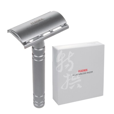 Rasierer Feather All Stainless Razor Double Edge AS-D2 traditionelle Rasur