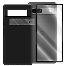 Anti-Bubble Screen Protector Camera Lens Protector Back Case fit Google Pixel 7a