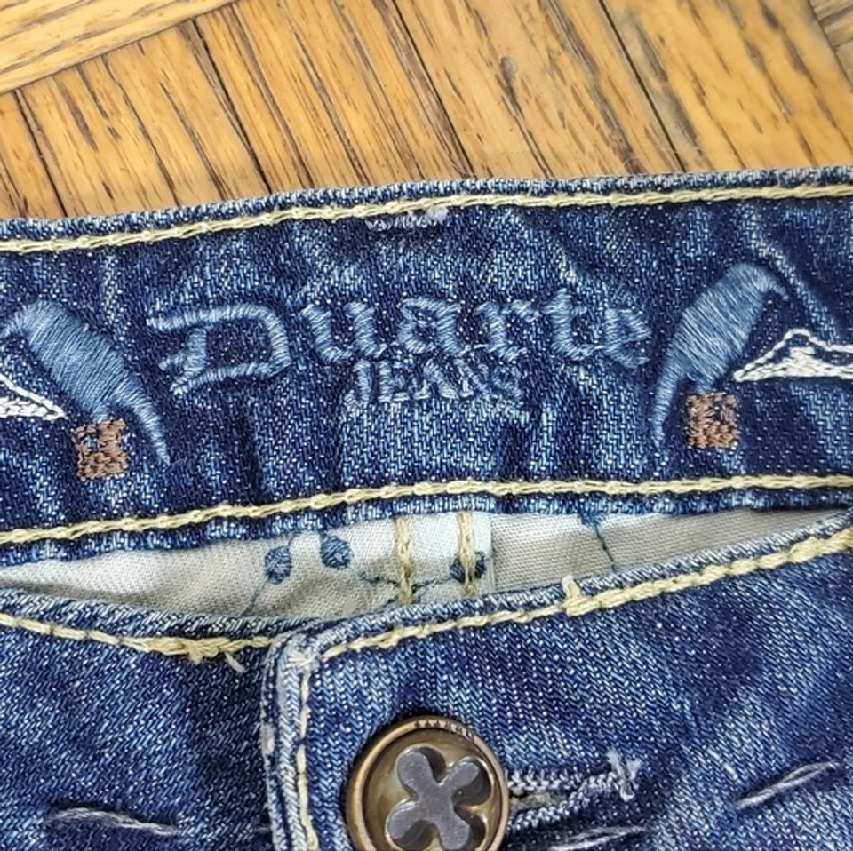 Jeans Bootcut con chorro de arena talla 29 Duarte botón solapa bolsillo Foto 3 de 4