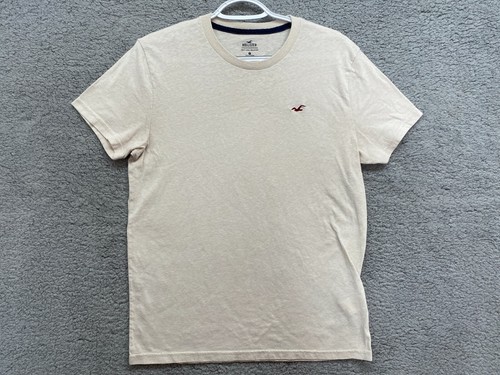 Hollister Mens T-Shirt Size Small Beige 
