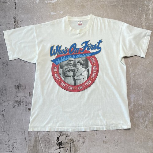 Vintage 90s Abbott & Costello Who’s On First Rain Man Movie Tee Shirt Tom Cruise - 第 1/5 張圖片