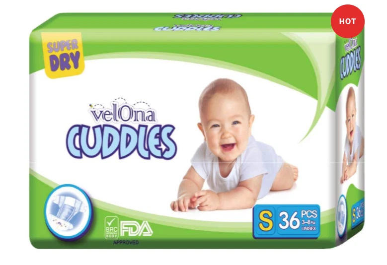 Velona Cuddles Classic Disposable Baby Diaper Small 3 8 kg SuperDry Comfy Soft
