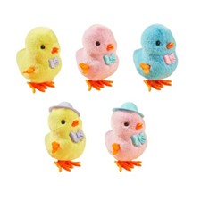 Windingup Chicken Toy Plush Chick Spring Animal Toy For Kids Fun Interaction