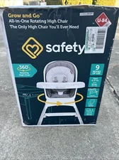 "Safety 1st Grow and Go Rotating High Chair in Soft Ash - Convenient and Stylish