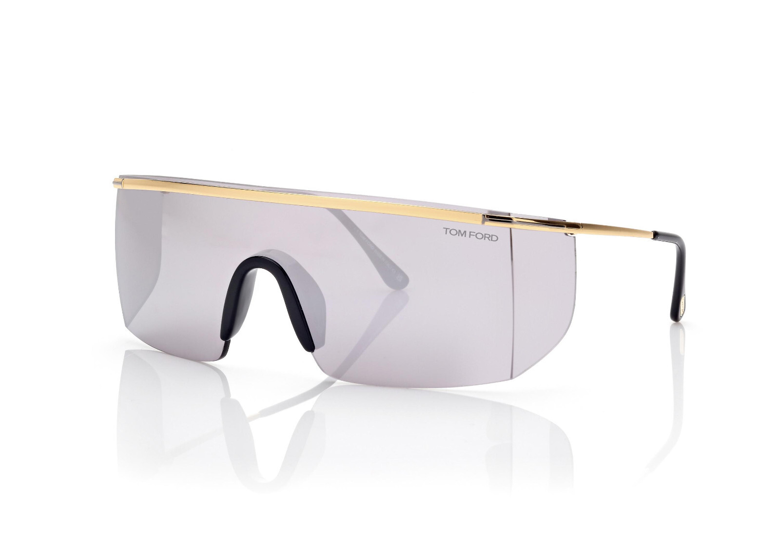 TOM FORD Shield Sunglasses PAVLOS-02 FT0980 30C Gold / Grey Mirror 150mm