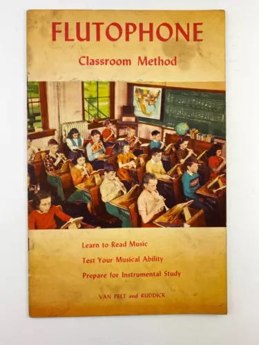 Vintage Flutophone Classroom Method Guide 1948 Van Pelt Ruddick Trophy music co
