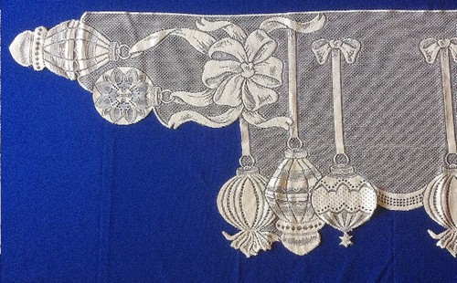 Lace Mantel Scarf Ivory 92" x 19" Ornaments Dining Room Livingroom Den Piano - Picture 4 of 5