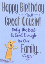 Designer Greetings Only the Best is Good Enough Birthday Card for Cousin