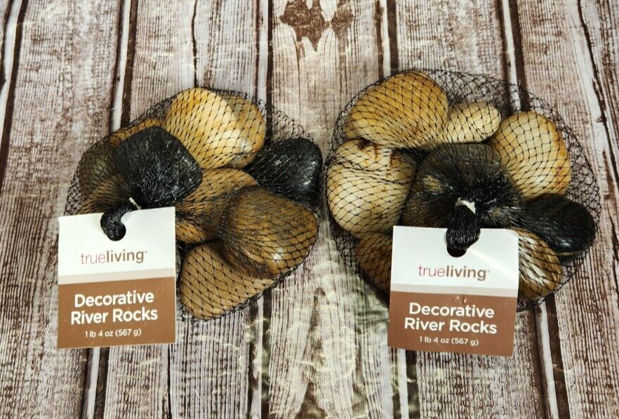 Farmer Homes Rocks Lot of 2 TRUE LIVING 1 LB Decorative River Rocks Pebbles Garden Outdoor ...