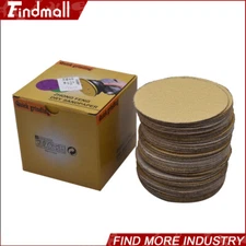 Findmall NO-Hole 100 Pcs 5" 180 Grit  Hook Loop Pads Sanding Discs Flocking Disc