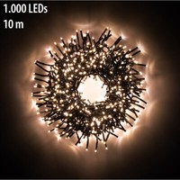 Lunartec Led-BüSchel-Lichterkette, 1.000 Leds, 8 Modi, IP44, 10 M, Warmweiß