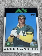 1986 TOPPS TRADED ROOKIE RAW BASEBALL CARD JOSE CANSECO OAKLAND A’S