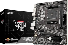 MSI A520M-A PRO V1 Gaming Motherboard (AMD Ryzen 5000, AM4, DDR4, PCIe 3.0)