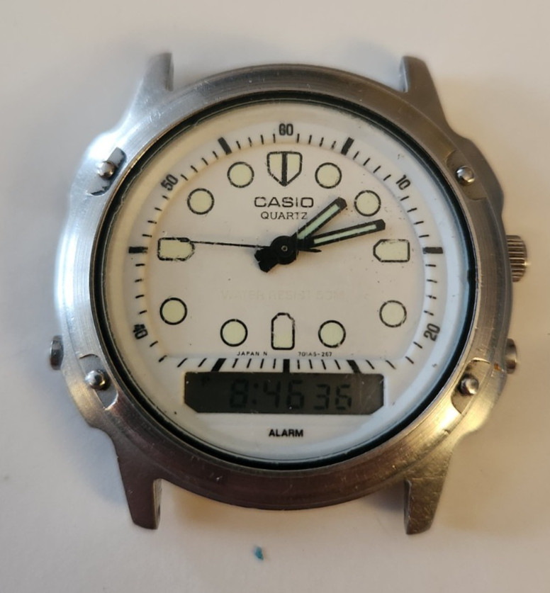 307 Watch READ Vintage Module - Analogue/Digital Very - Casio AQ-254W Rare Diver - vintagewatches.pk