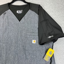 New Carhartt Force Men's L Regular Fit Color Block Scrub Top MT6106-M Vented
