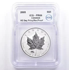2005 Canadian Silver Maple Leaf 1 oz — photo from another recent sale