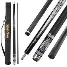 Carbon Fiber Pool Cue 12.5mm 11.5mm Tip 58'' 19 20 21 oz Adjustable Weight Sy...