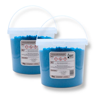 S+F CHEMIE-SHOP 10 kg - Kupfersulfat (CuSO₄·5H₂O) Kupfervitriol | Pool, Garten, Landwirtschaft