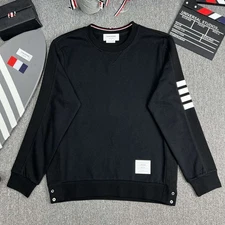 Thom Browne Men's Autumn New Four-bar Strip Crew Neck Casual Sweatshirt