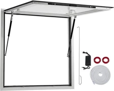 Hydraulic Food Truck Service Window Lockable Aluminum Concession Hatch Rainproof