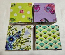 Tula Pink 4x4 inch Squares Fabric Pack 100 Cotton 70-80 Pieces