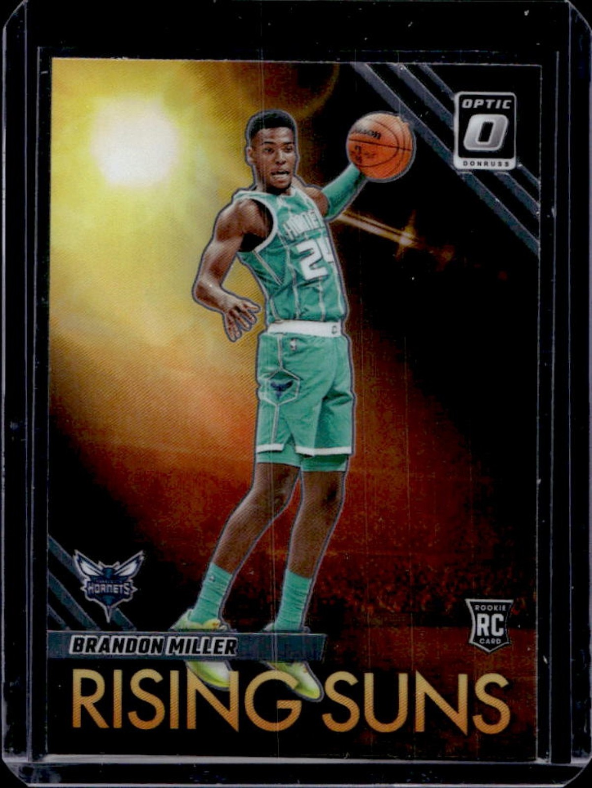 2023-24 Donruss Optic Brandon Miller Rising Suns RC Rookie #4 Hornets