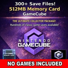 GameCube Unlocked Save Collection 300 Saves - 512MB Memory Card - 100 Complete