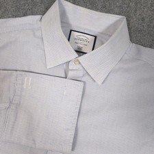 Charles Tyrwhitt Dress Shirt Mens 17-37 Non-Iron Button Up Slim Fit French Cuff