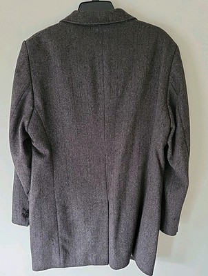 Bugatti 80% Wool Long Coat Jacket Textured Size 38R | eBay